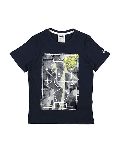 DIADORA T-shirt Navy blue Cotton