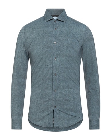BRIAN DALES Μονόχρωμο πουκάμισο Μπλε αεροπορίας 86% Πολυαμίδη, 14% Ελαστάνη