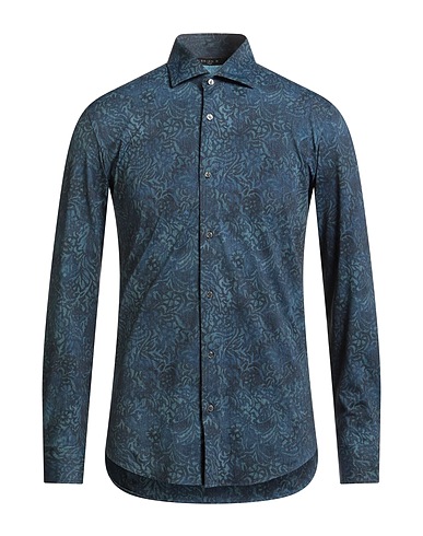 BRIAN DALES Patterned shirt Blue 86% Polyamide, 14% Elastane
