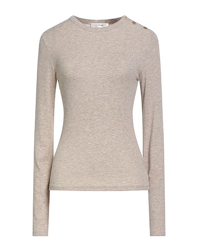 FRAME T-shirt Beige 96% Modal, 4% Elastane