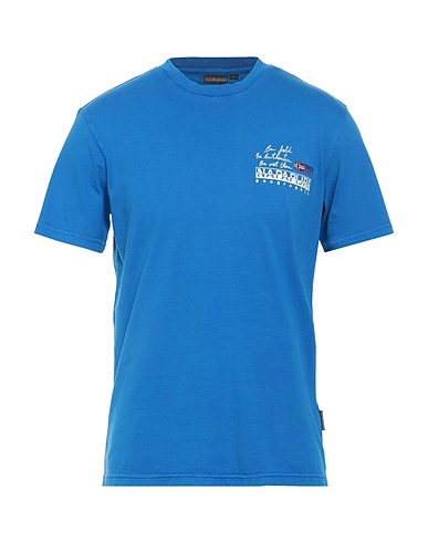 NAPAPIJRI Camiseta Azul eléctrico 100% Algodón, Elastán