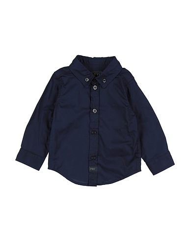 FAY Μονόχρωμο πουκάμισο JUNIOR Σκούρο μπλε της νύχτας 100% Βαμβάκι