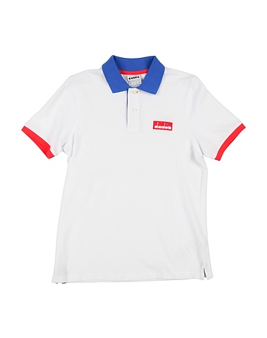 DIADORA ポロシャツ ホワイト コットン 100%