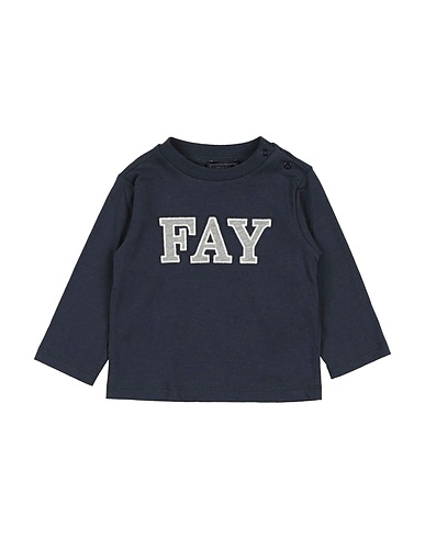 FAY T-shirt JUNIOR Bleu marine 100% Coton, Polyester, Élasthanne