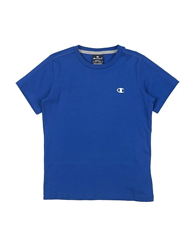 CHAMPION T-shirt Blu 100% Cotone