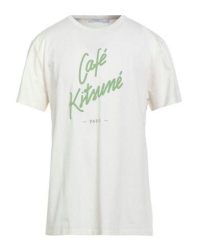 MAISON KITSUNÉ T-shirt CAFÉ KITSUNÉ Ivory 100% Cotton