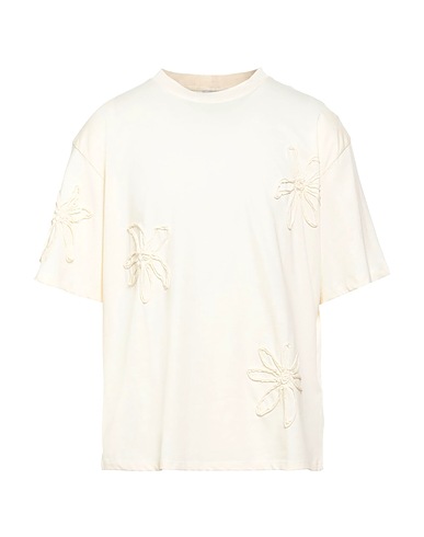 SANDRO T-shirt Cream 100% Cotton