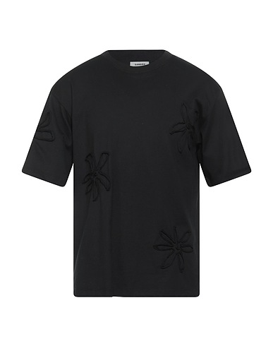 SANDRO T-shirt Nero 100% Cotone