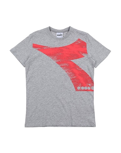 DIADORA T-shirt Grey 90% Cotton, 10% Viscose