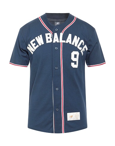NEW BALANCE Shirts Navy blue 100% Cotton