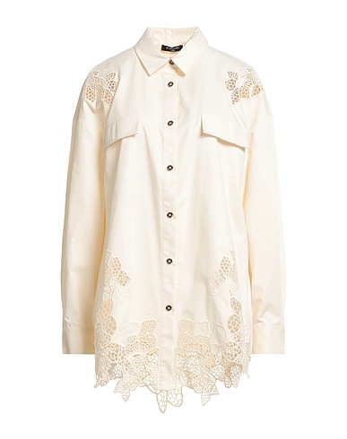 MARCIANO by GUESS Solid color shirts & blouses Cream 100% Cotton, Polyester