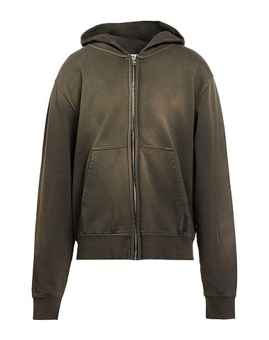 SANDRO Hooded sweatshirt Dark green 100% Cotton