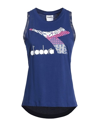 DIADORA Tank top Blue 100% Cotton