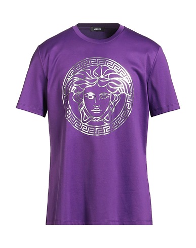 VERSACE T-shirt Purple 100% Cotton