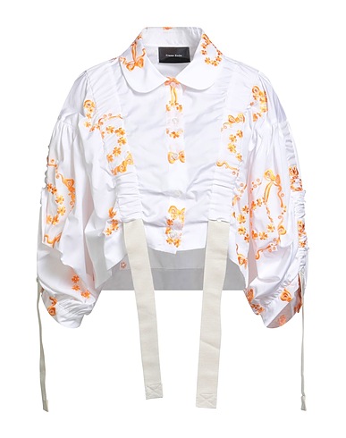 SIMONE ROCHA Patterned shirts & blouses White 100% Cotton, Viscose