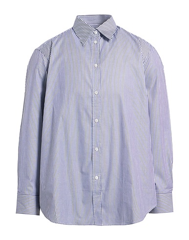BRIONI Striped shirt VENTIQUATTRO Midnight blue 100% Cotton