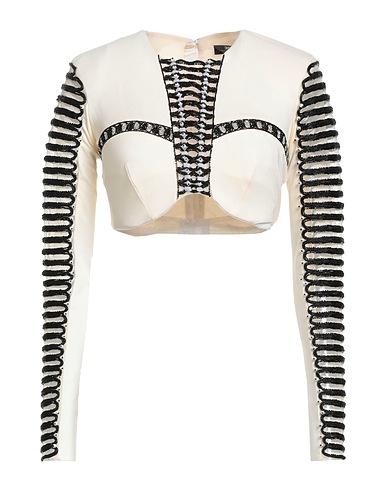 ELISABETTA FRANCHI Top Cream 95% Viscose, 5% Elastane