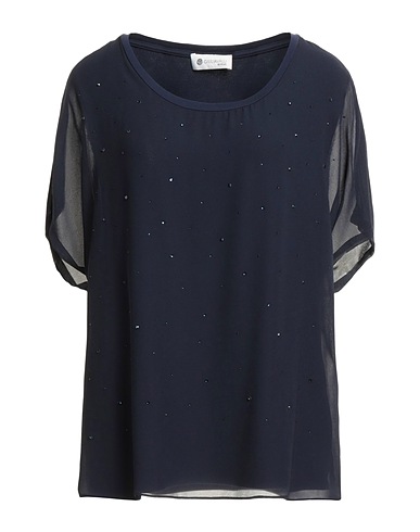 GIULIA VALLI Top Navy 95% Rayon, 5% Elastane, Polyester