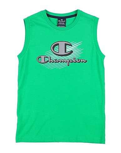 CHAMPION Tank top Green 100% Cotton
