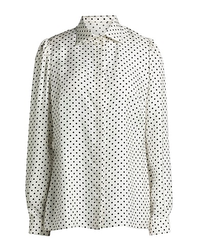 DOLCE&GABBANA Patterned shirts & blouses White 100% Silk