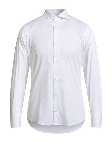 EXTE Solid colour shirt White 97% Cotton, 3% Elastane