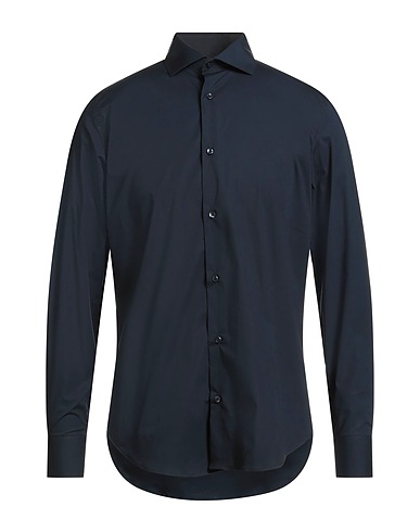 EXTE Camicia tinta unita Blu notte 97% Cotone, 3% Elastan