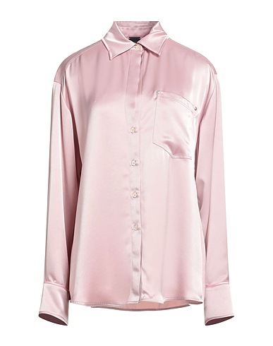 PINKO Solid color shirts & blouses Pink 91% Acetate, 9% Polyester