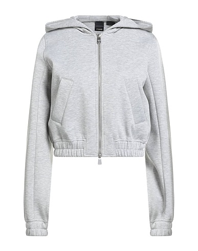PINKO Hooded sweatshirt Light grey 74% Polyester, 22% Viscose, 4% Elastane, Cotton