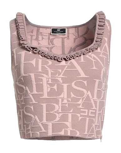ELISABETTA FRANCHI Top Sand 56% Viscose, 24% Polyester, 20% Polypropylene