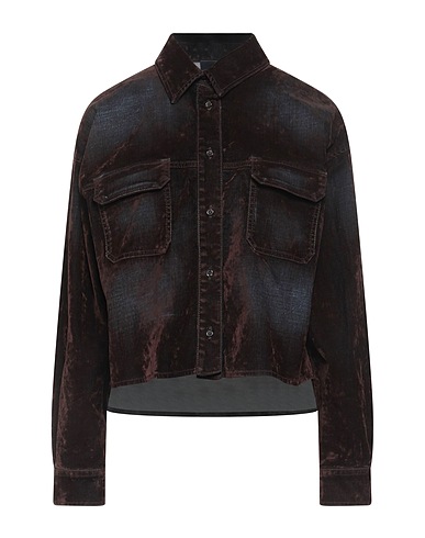 PINKO Denim shirt Blue 93% Cotton, 6% Viscose, 1% Elastane