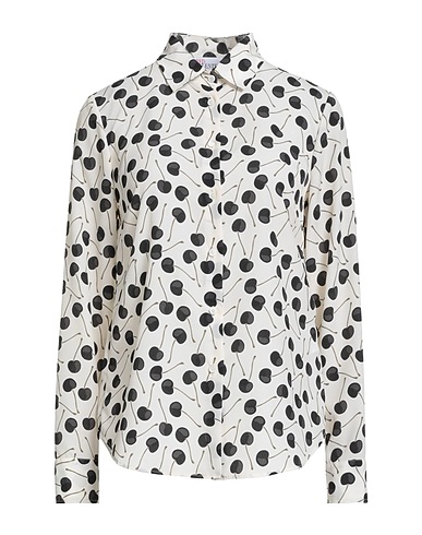 REDValentino Camisas y blusas estampadas Marfil 100% Poliéster