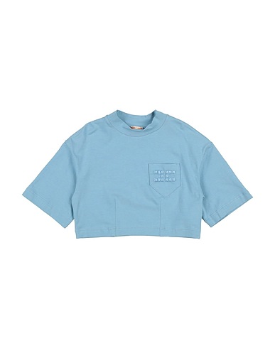 ELISABETTA FRANCHI T-shirt LA MIA BAMBINA Light blue 94% Cotton, 6% Elastane