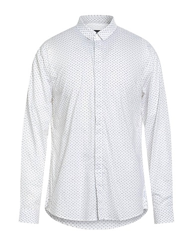 ARMANI EXCHANGE Patterned shirt White 97% Cotton, 3% Elastane