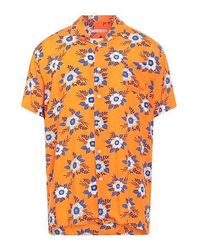 GREY DANIELE ALESSANDRINI Patterned shirt Orange 100% Viscose