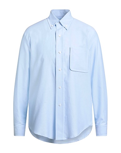 SANDRO Einfarbiges Hemd Himmelblau 100% Baumwolle