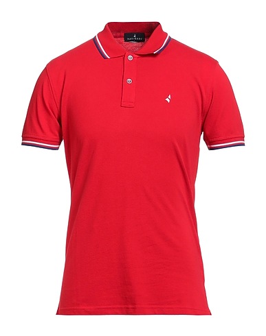 NAVIGARE Polo shirt Red 100% Cotton