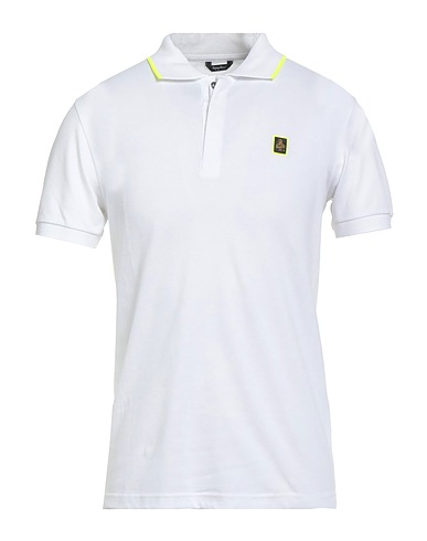 REFRIGIWEAR Polo shirt White 95% Cotton, 5% Elastane
