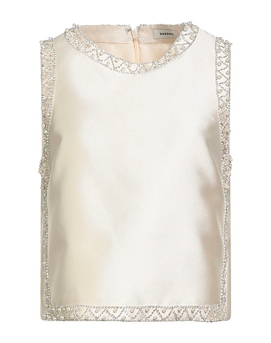 SANDRO Top Ivory 100% Polyester