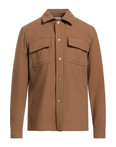 SANDRO Solid colour shirt Camel 64% Wool, 35% Polyester, 1% Other Fibres