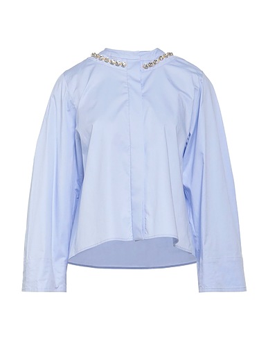 SANDRO Shirts Lilac 97% Cotton, 3% Elastane