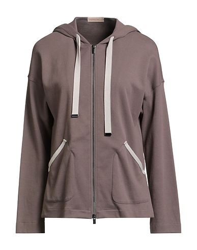 PUROTATTO Hooded track jacket  Grey 100% Cotton