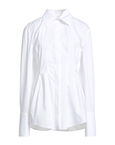 VALENTINO GARAVANI Solid colour shirts & blouses White 100% Cotton