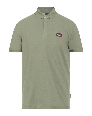 NAPAPIJRI Polo Verde militare 100% Cotone