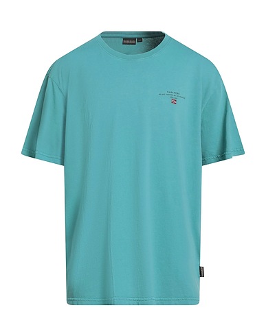 NAPAPIJRI Basic t-Shirt Τυρκουάζ 100% Βαμβάκι