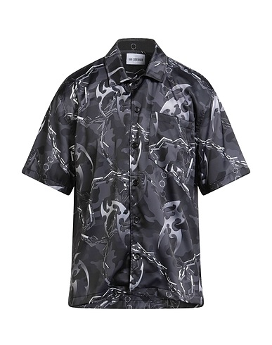 HAN KJØBENHAVN Patterned shirt Black 100% Polyester