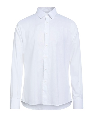 KARL LAGERFELD Solid color shirt White 55% Wool, 45% Cotton