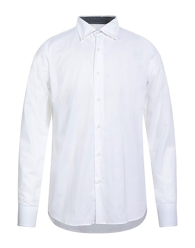 RODRIGO Solid colour shirt White 100% Cotton