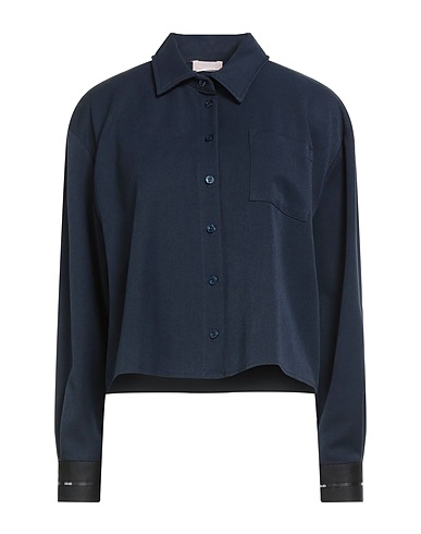 LIU •JO 솔리드 컬러 셔츠 & 블라우스 미드나잇 블루 78% 폴리에스테르, 18% 비스코스, 4% 엘라스테인