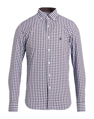 RODRIGO Checked shirt Brown 100% Cotton