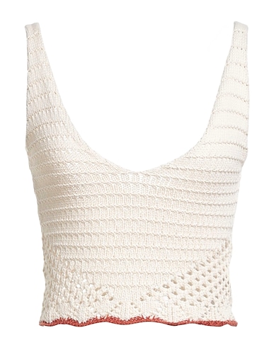 MALÌPARMI Top Beige 74% Algodón, 26% Poliamida